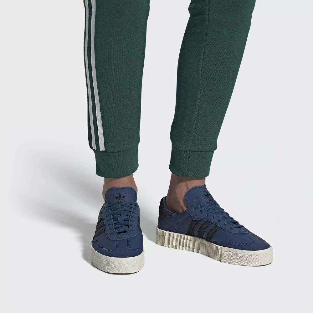Adidas Samba Rose Tenis Azules Para Mujer (MX-45311)